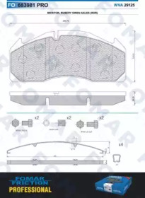 Комплект тормозных колодок FOMAR Friction FO 683981